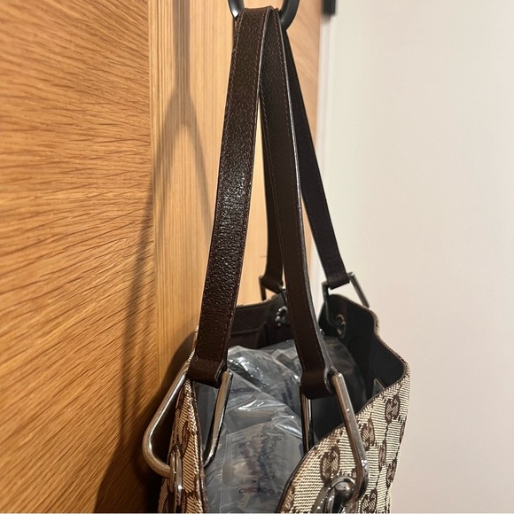 GUCCI Logo GG Pattern Eclipse Shoulder Tote Bag Canvas | Leather Brown | Italy - Picture 8 of 16